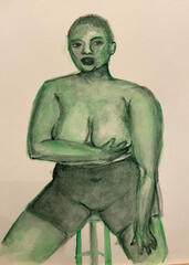 Watercolor anatomy study 1